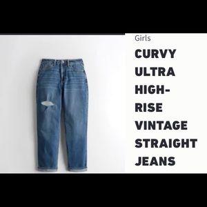 Brand new ultra high Hollister straight jeans